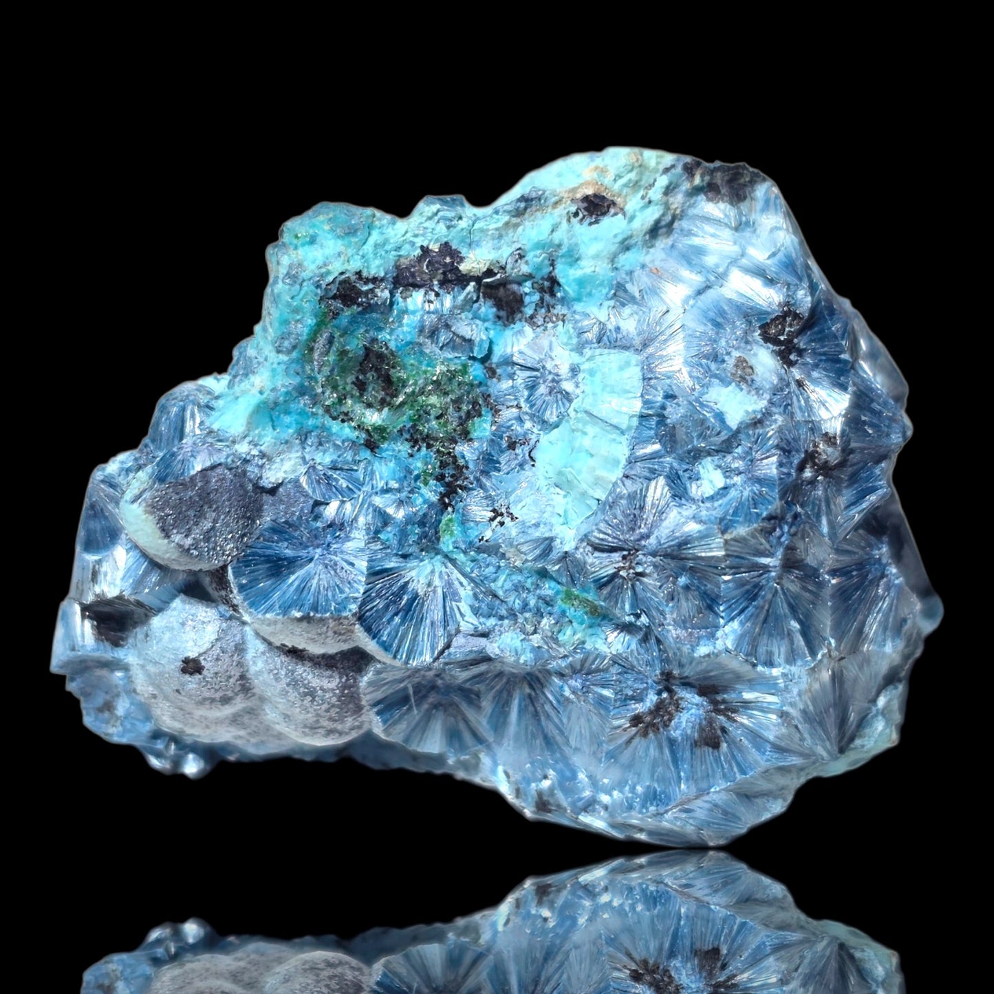 Fibrous Radial Plancheite Cluster | Mashamba East Mine, DR Congo