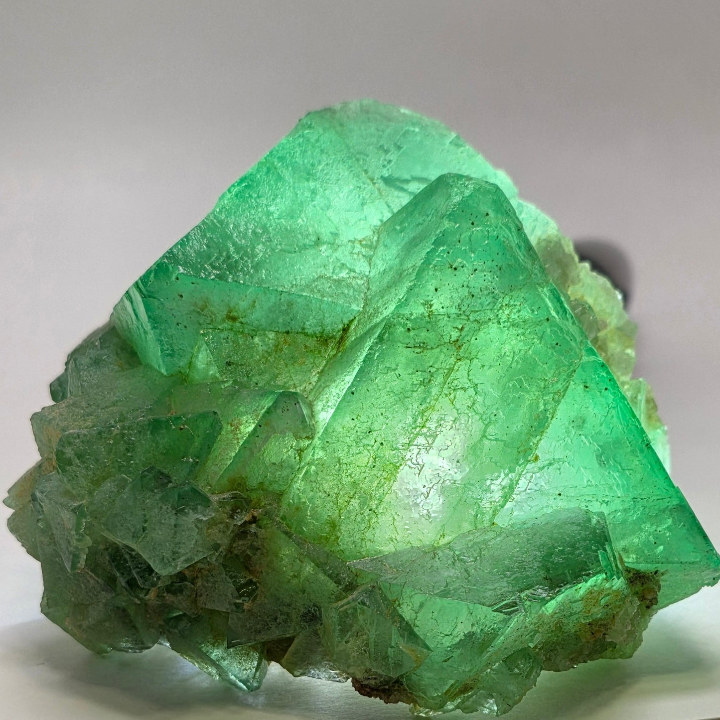 Vibrant Riemvasmaak Green Fluorite Specimen- Octahedral Crystal Habit, South Africa (930g)