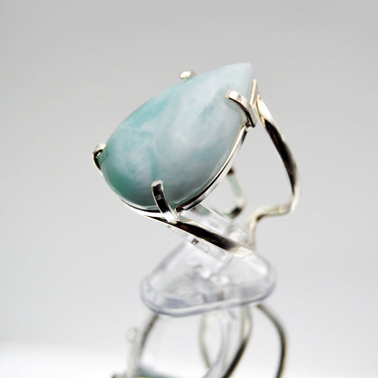 Larimar wire ring
