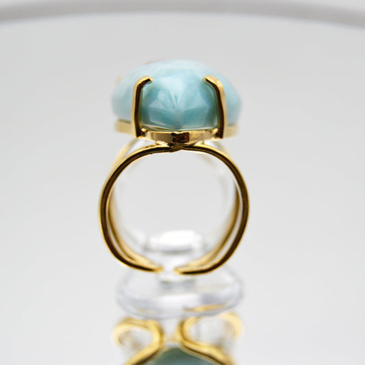 Larimar Wire Ring