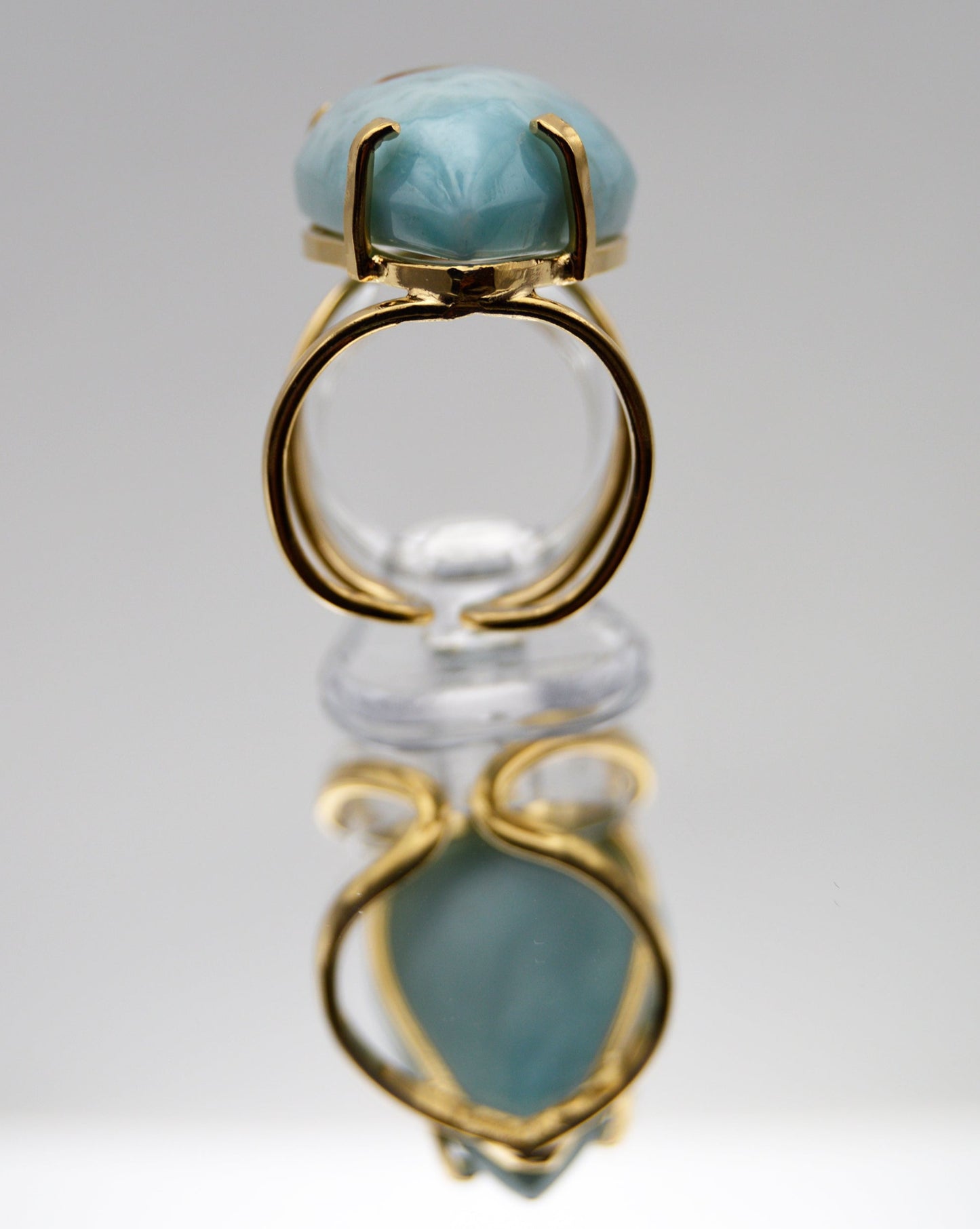 Larimar Wire Ring