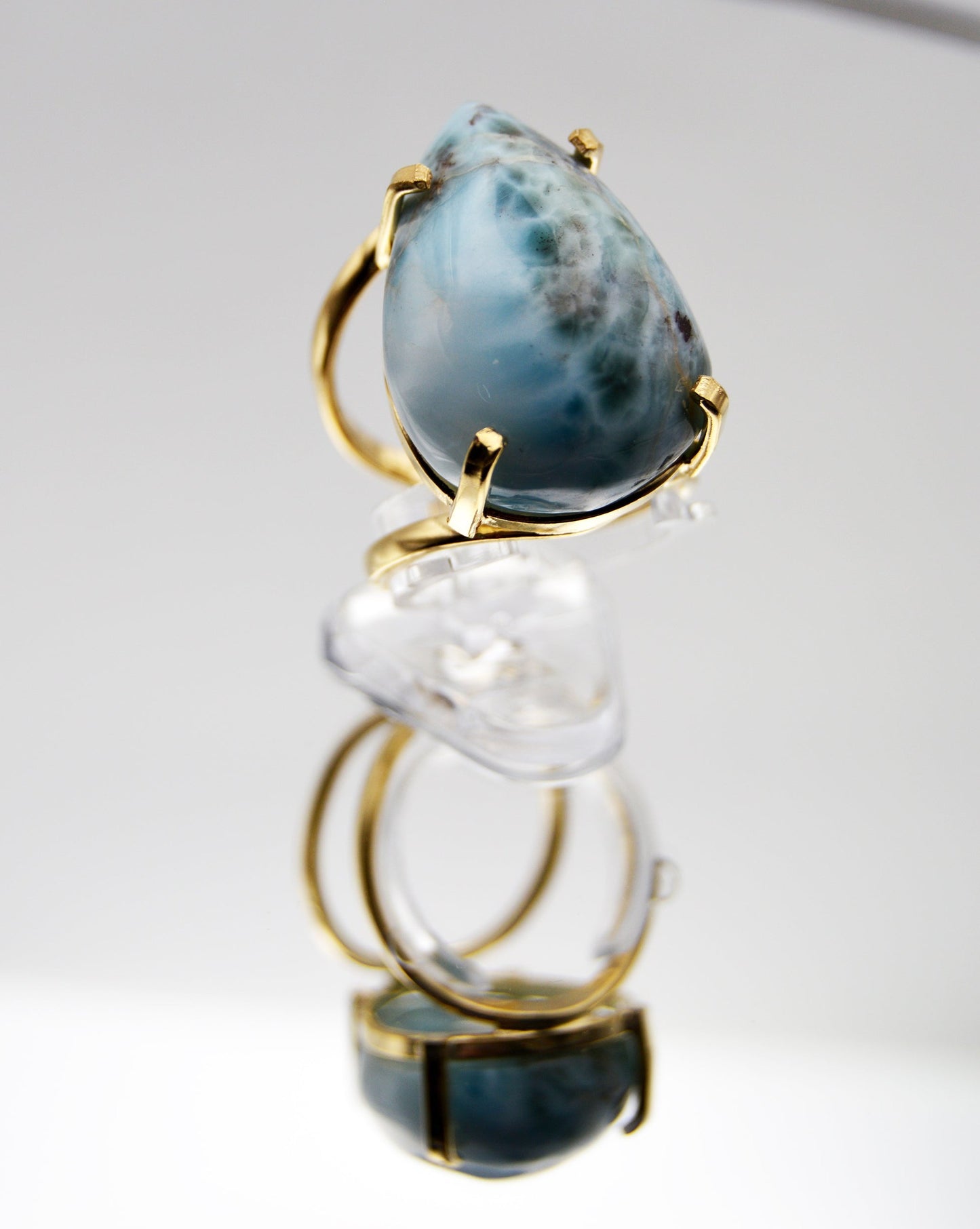 Larimar Wire Ring