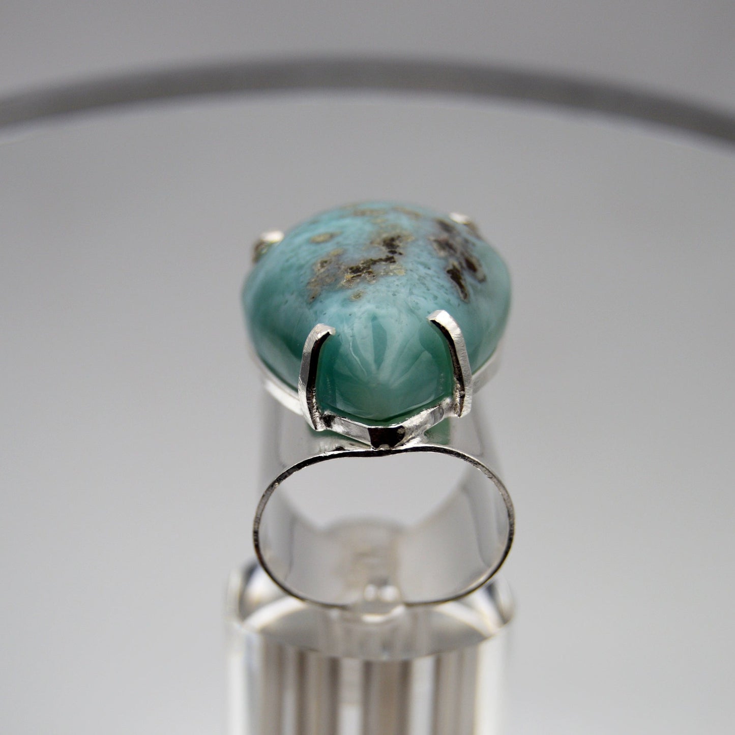 Larimar Tear Drop Ring