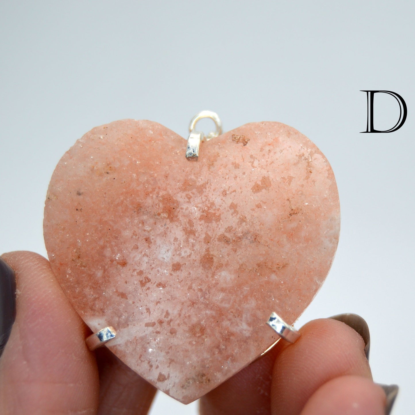 Pink Amethyst Heart Pendants