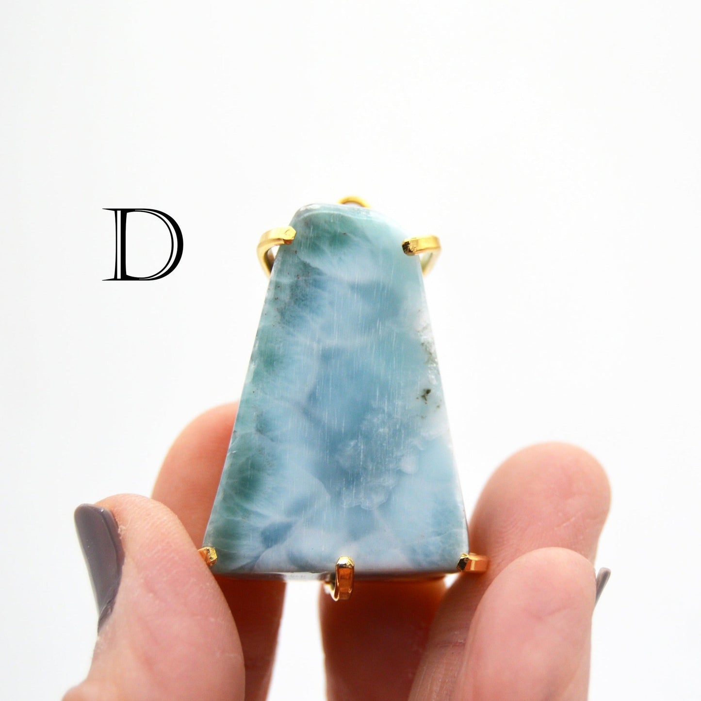 Larimar Freeform Pendants