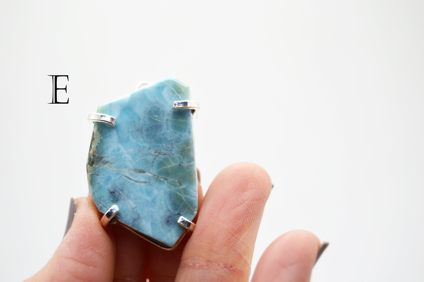 Larimar Freeform Pendants