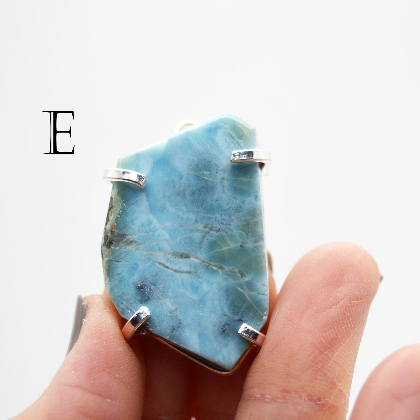 Large High Quality Polygon Shaped Larimar Pendants