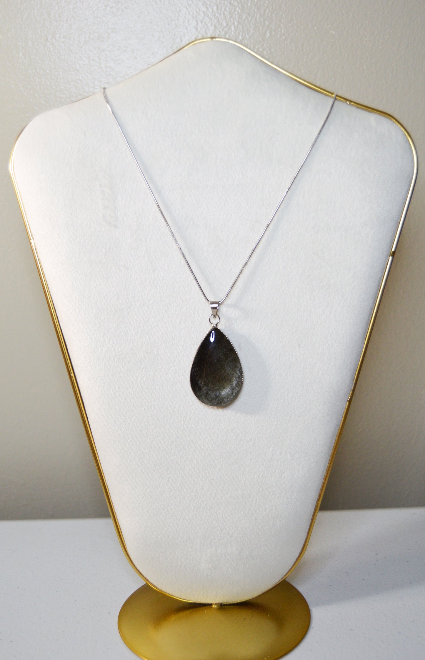 Golden Obsidian Pendant, Mexico - Shimmery and Luxurious