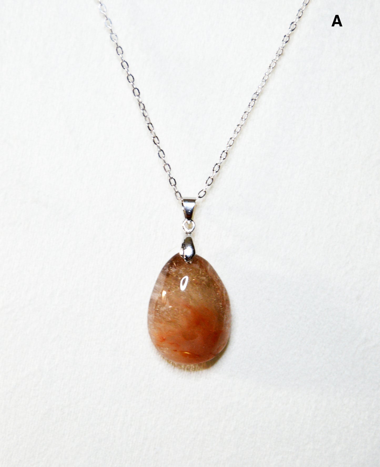 Garden Quartz (Lodolite), Teardrop Pendants