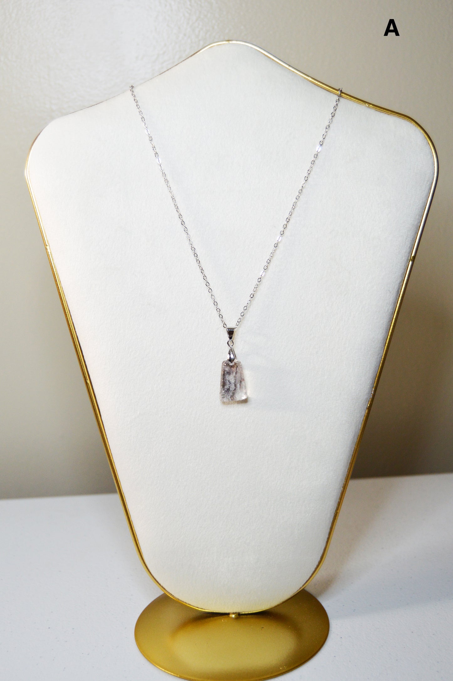 Garden Quartz (Lodolite) Pendant Trapezoid