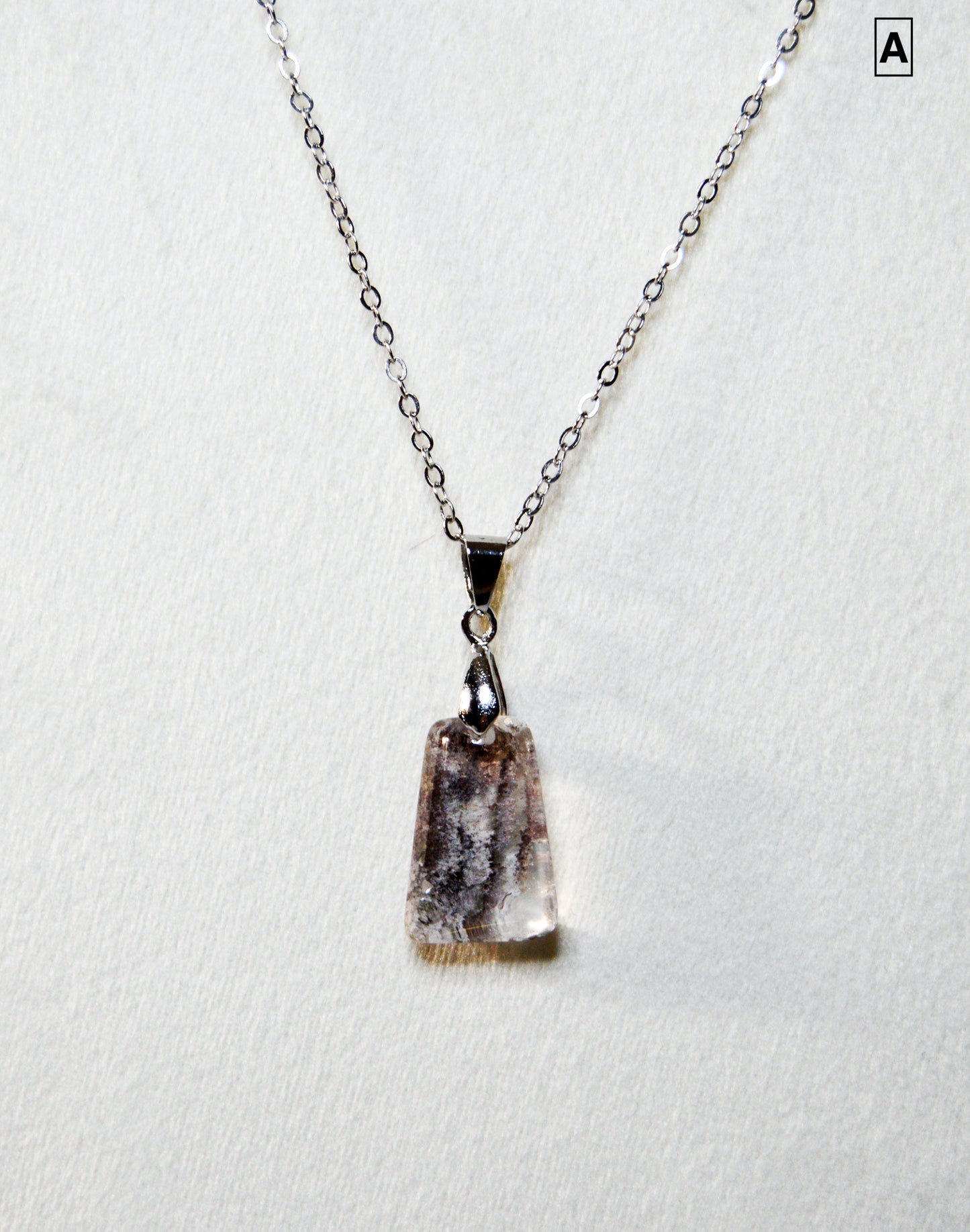 Garden Quartz (Lodolite) Pendant Trapezoid