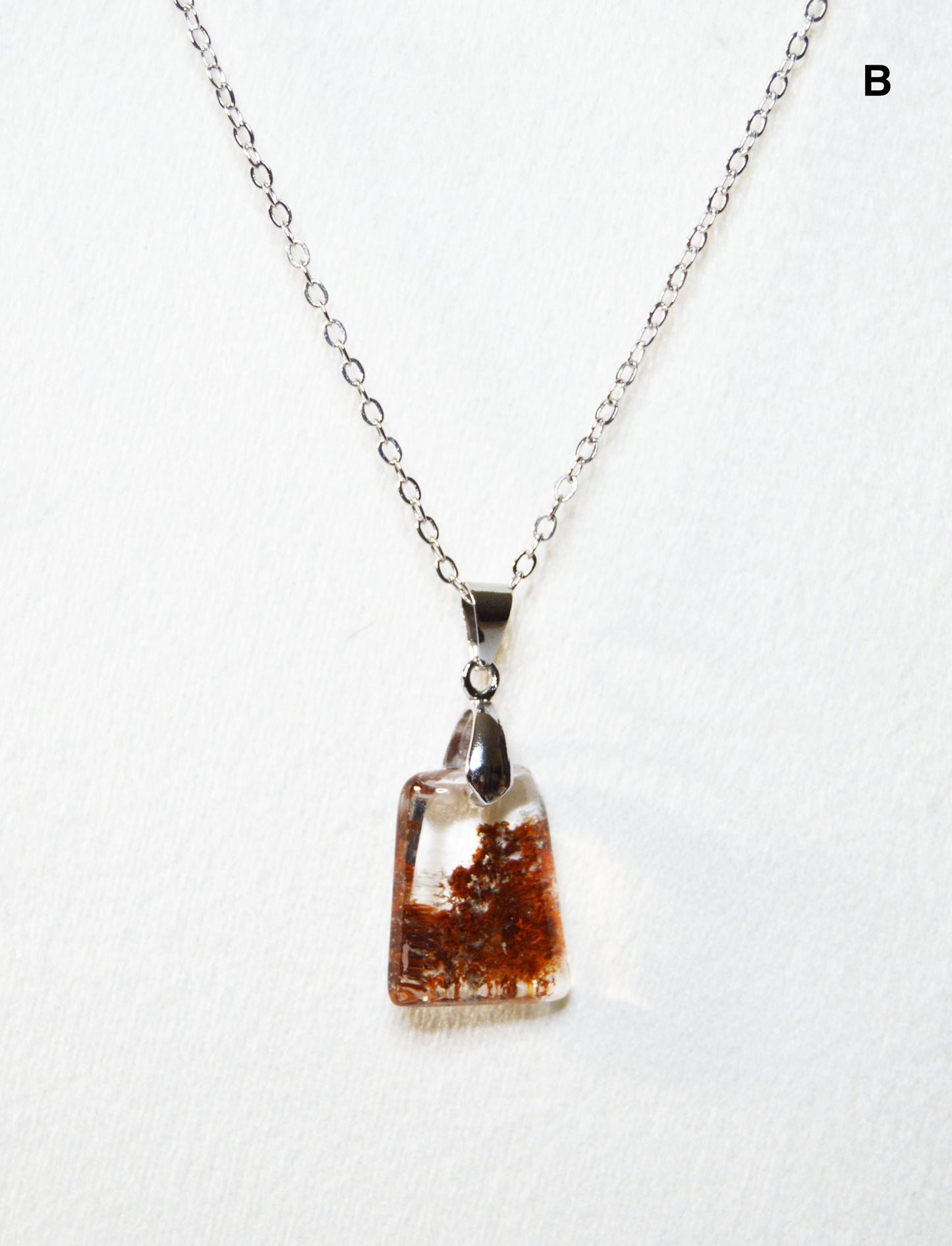 Garden Quartz (Lodolite) Pendant Trapezoid