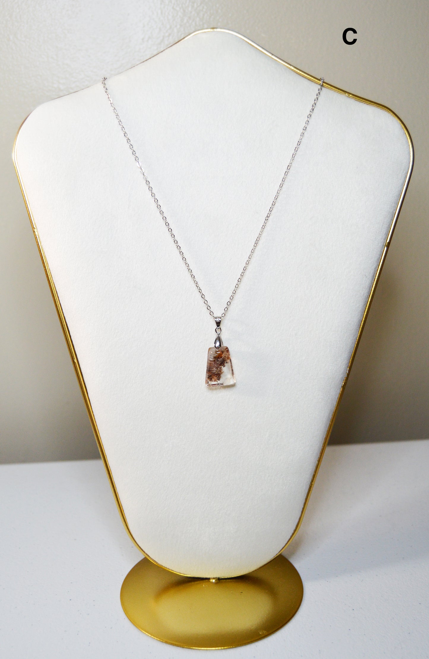 Garden Quartz (Lodolite) Pendant Trapezoid