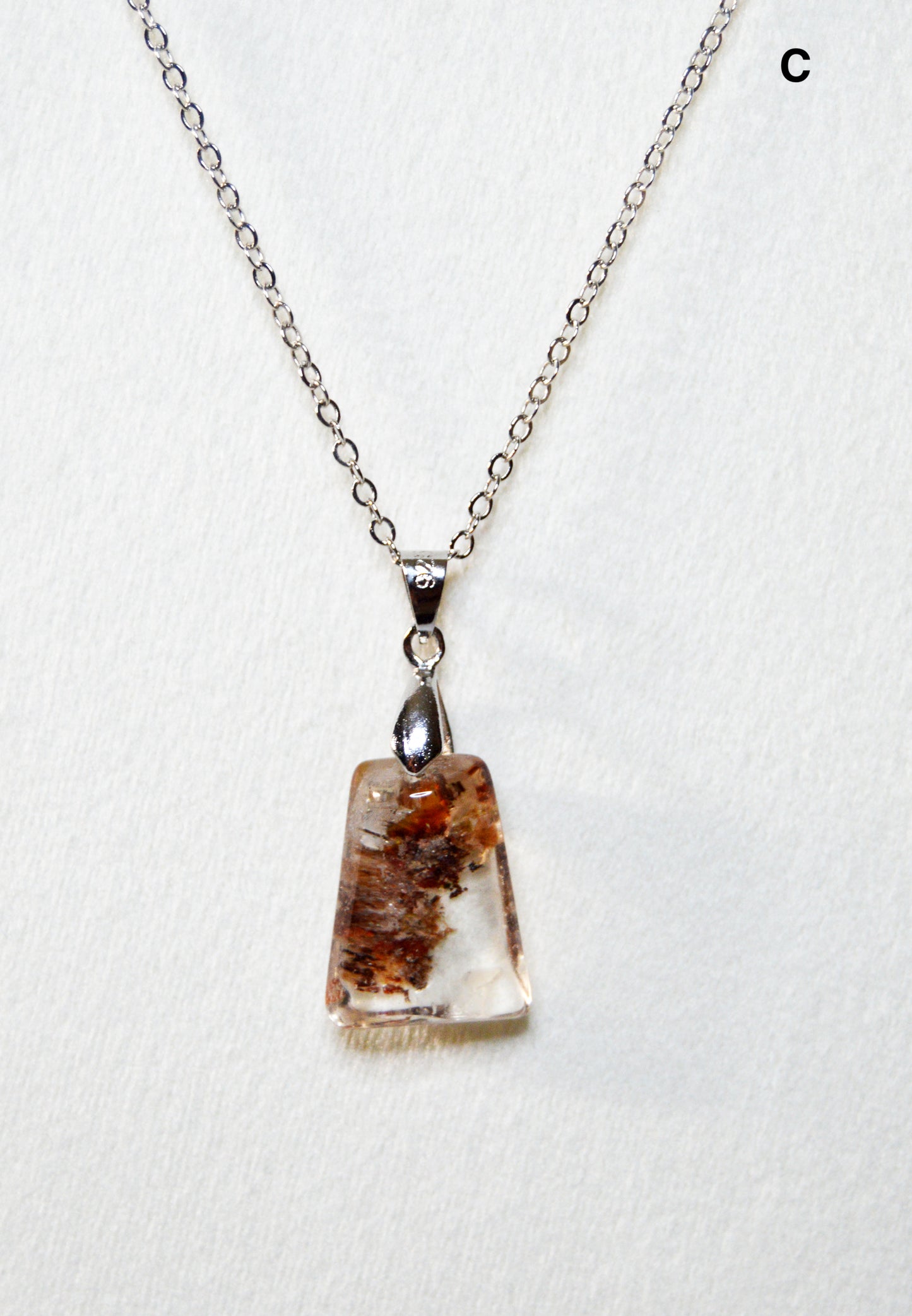Garden Quartz (Lodolite) Pendant Trapezoid