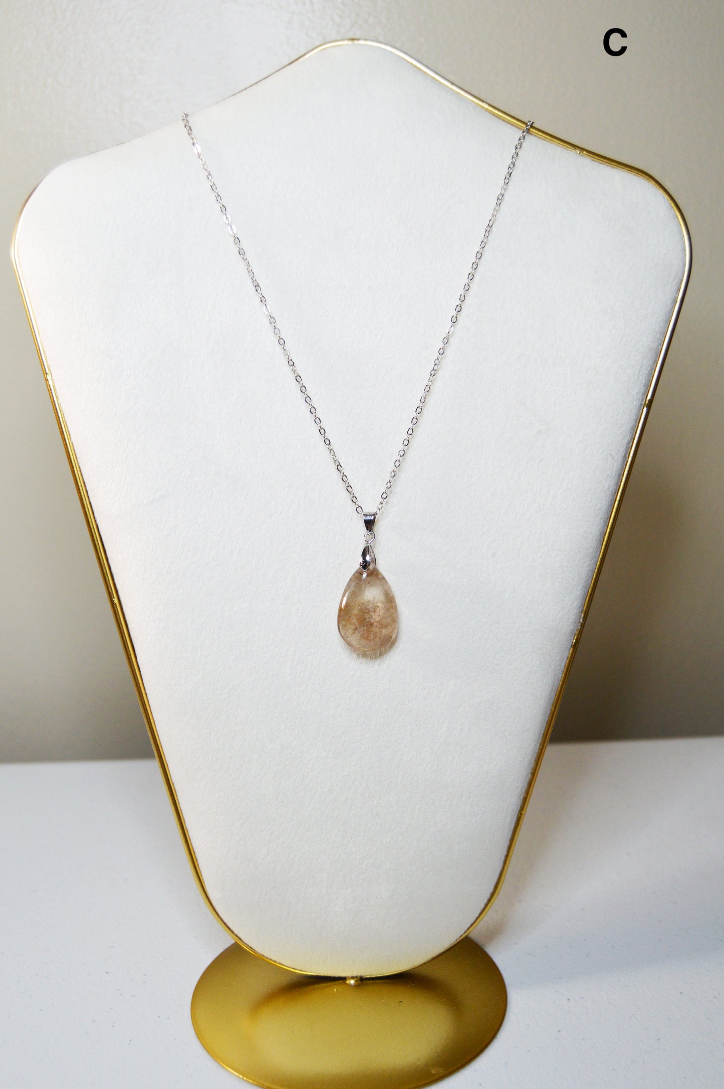 Garden Quartz (Lodolite), Teardrop Pendants