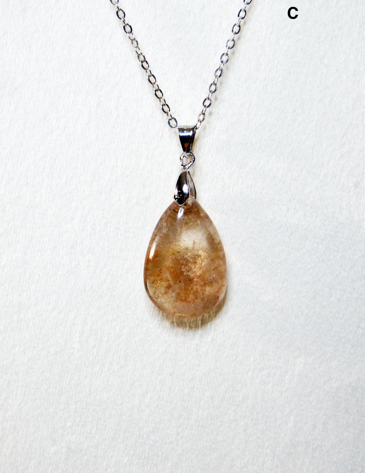 Garden Quartz (Lodolite), Teardrop Pendants