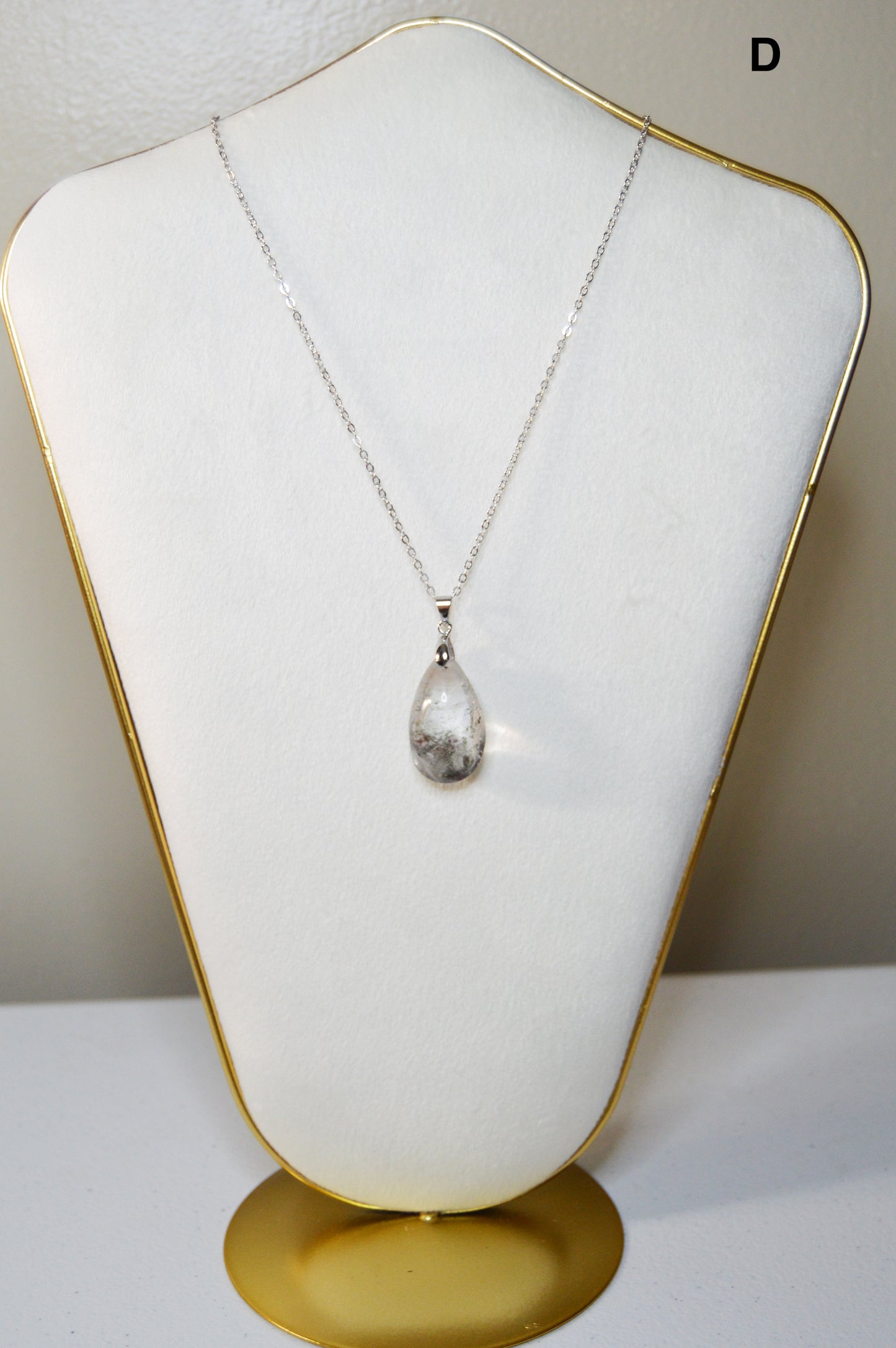 Garden Quartz (Lodolite), Teardrop Pendants