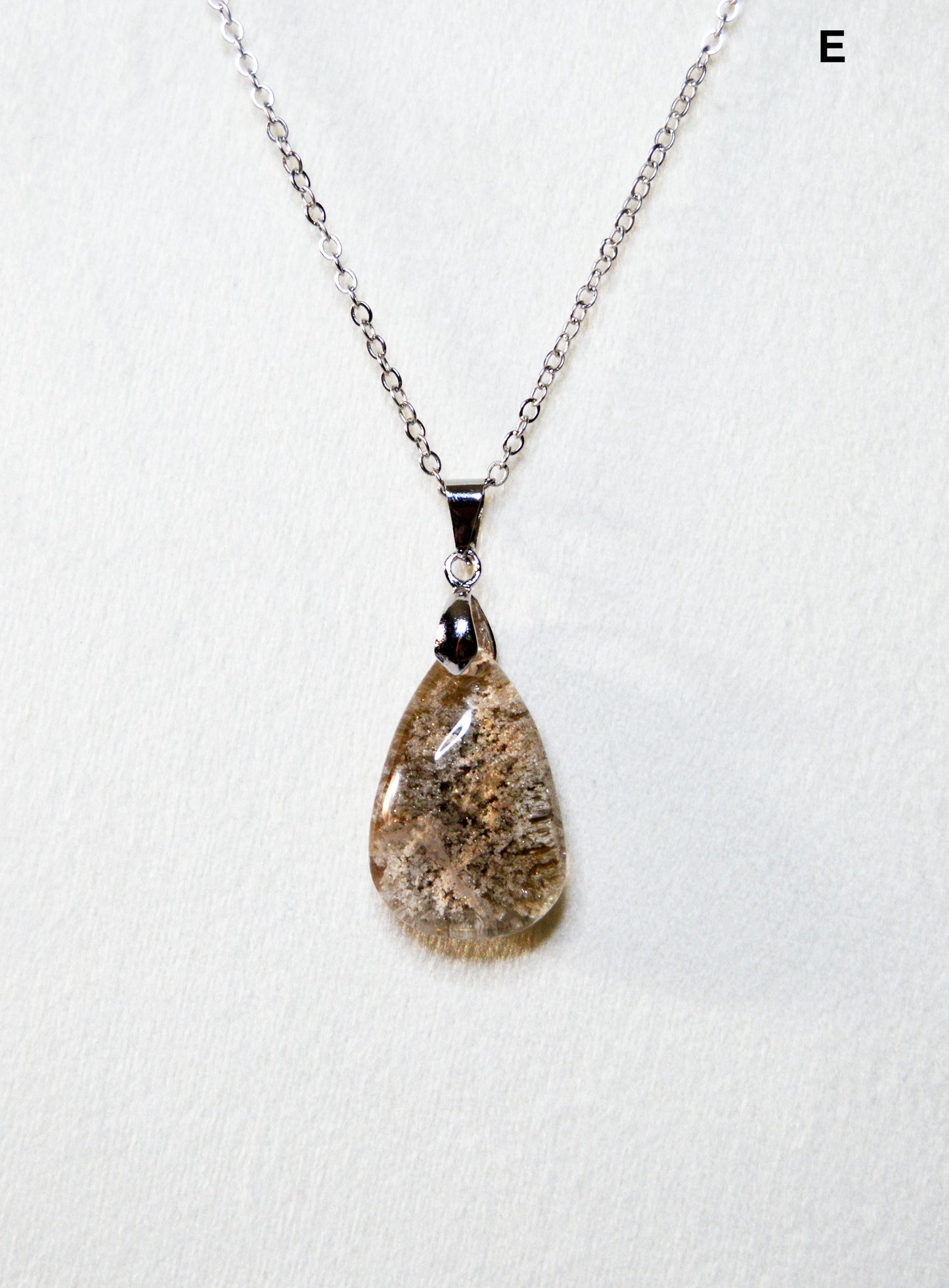 Garden Quartz (Lodolite), Teardrop Pendants
