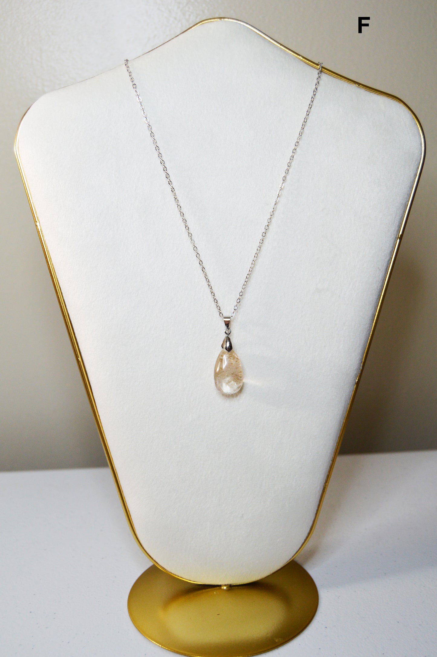 Garden Quartz (Lodolite), Teardrop Pendants