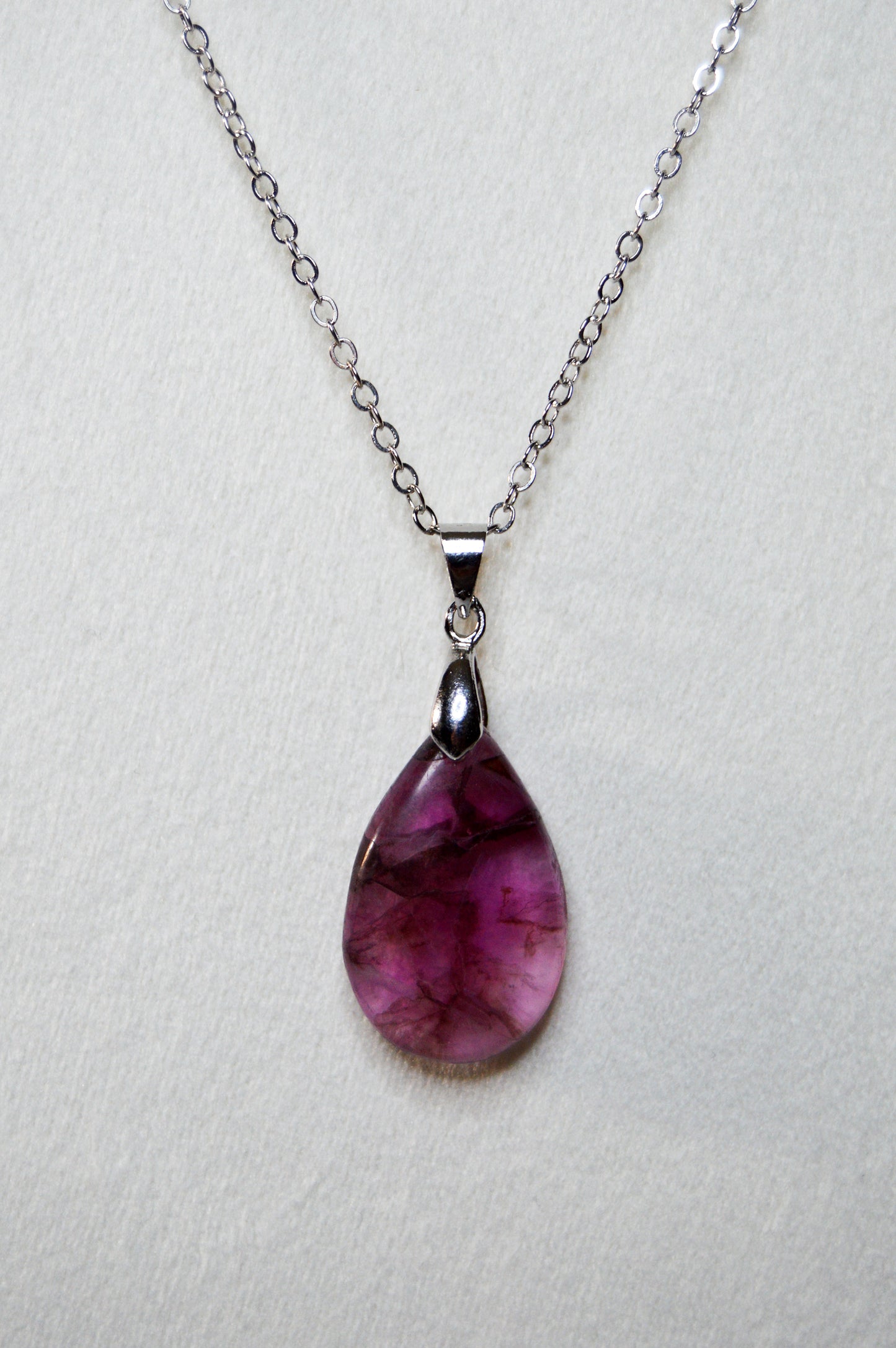 Fluorite Pendants (Chain included)