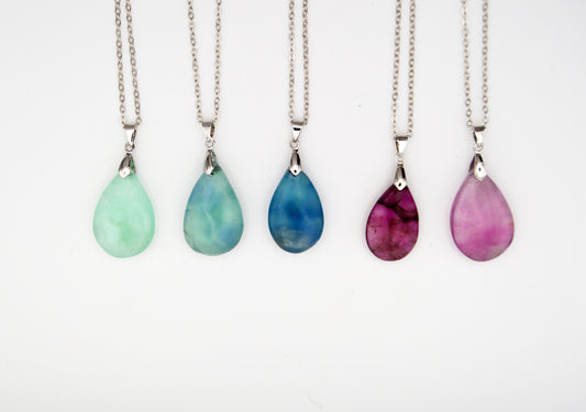 Fluorite Pendants (Chain included)