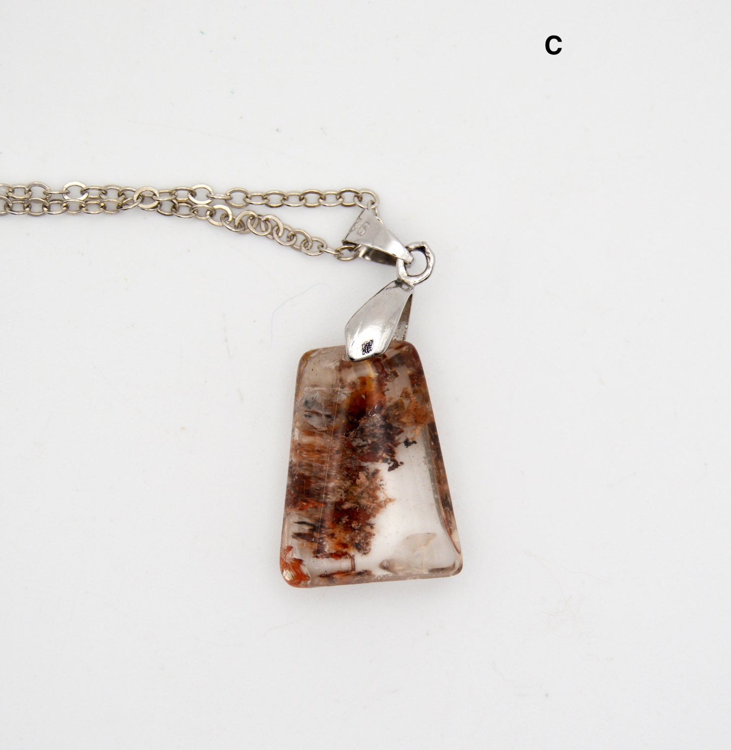 Garden Quartz (Lodolite) Pendant Trapezoid