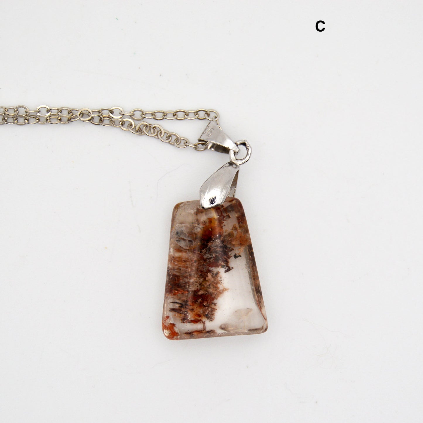 Garden Quartz (Lodolite) Pendant Trapezoid