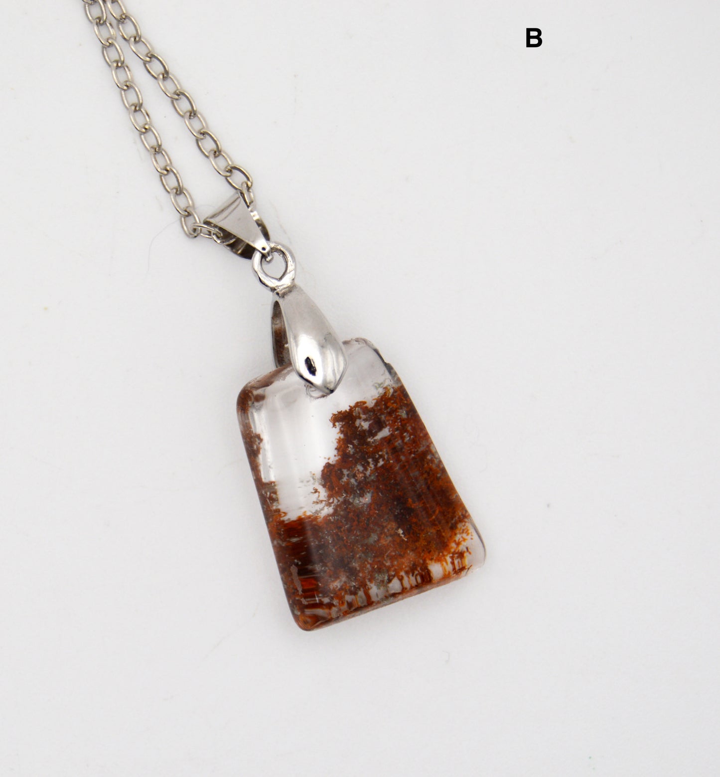 Garden Quartz (Lodolite) Pendant Trapezoid