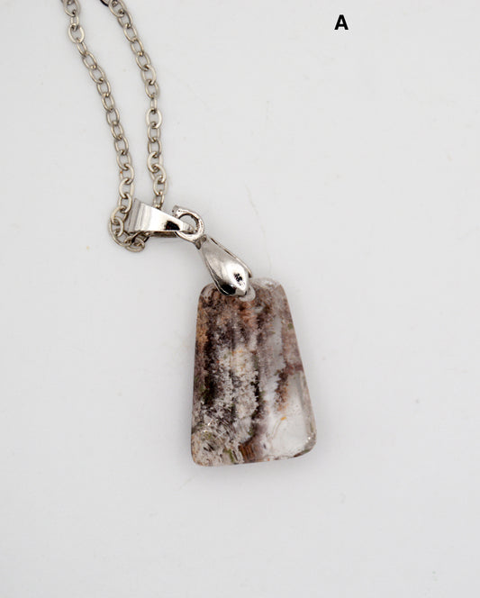 Garden Quartz (Lodolite) Pendant Trapezoid