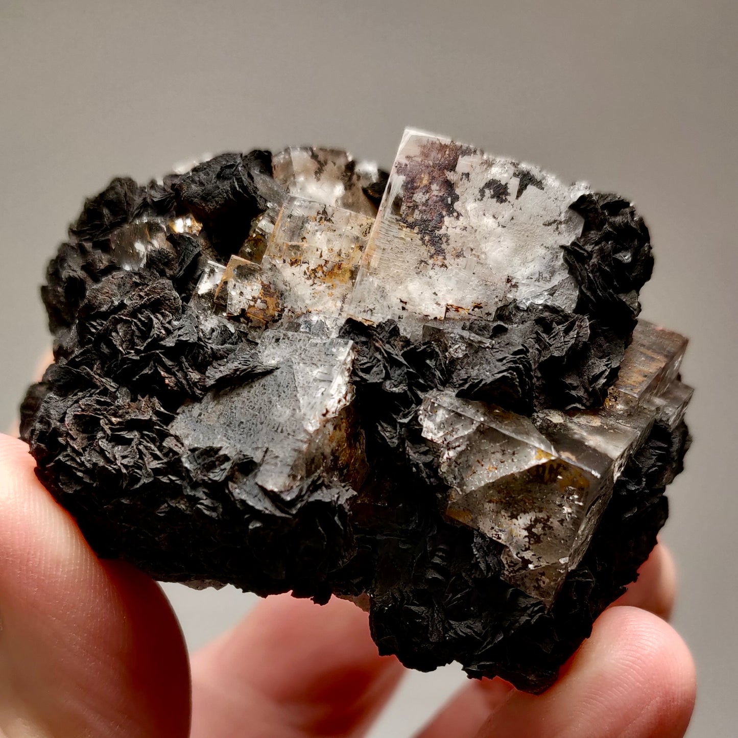 Fluorite with Siderite - Boltsburn Mine, Rookhope, Stanhope, County Durham, UK