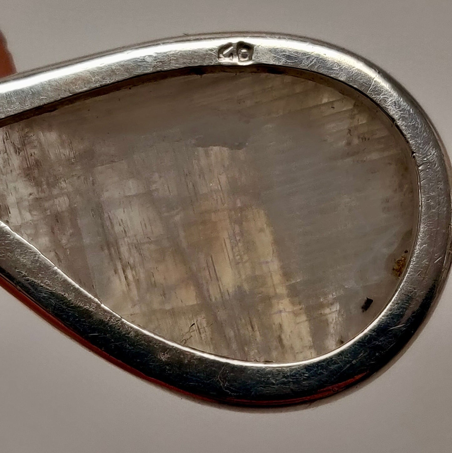Moonstone Teardrop Pendant w/ Chain, 925 Silver