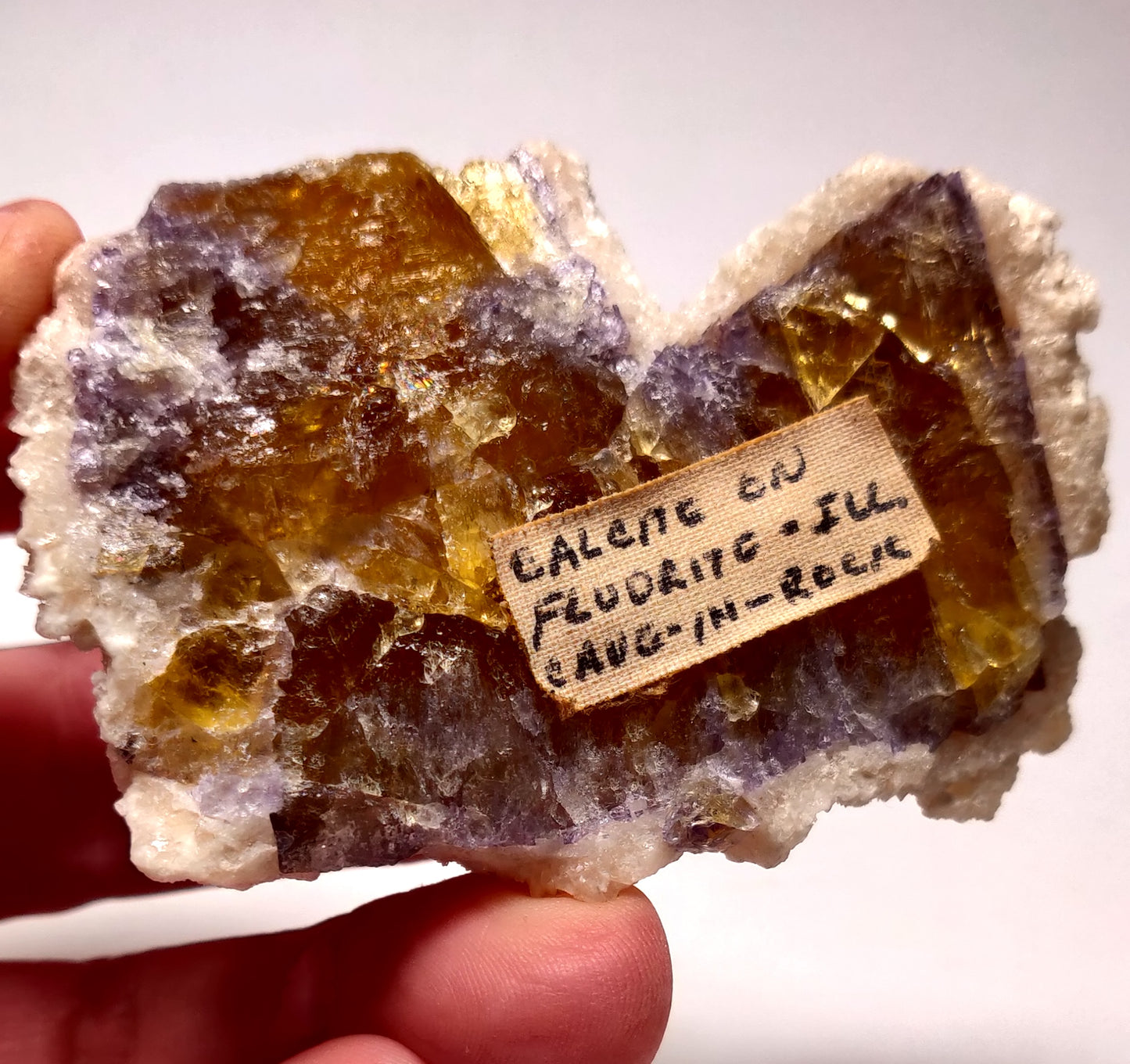 Calcite w/ Fluorite, Hardin County, ILL, USA