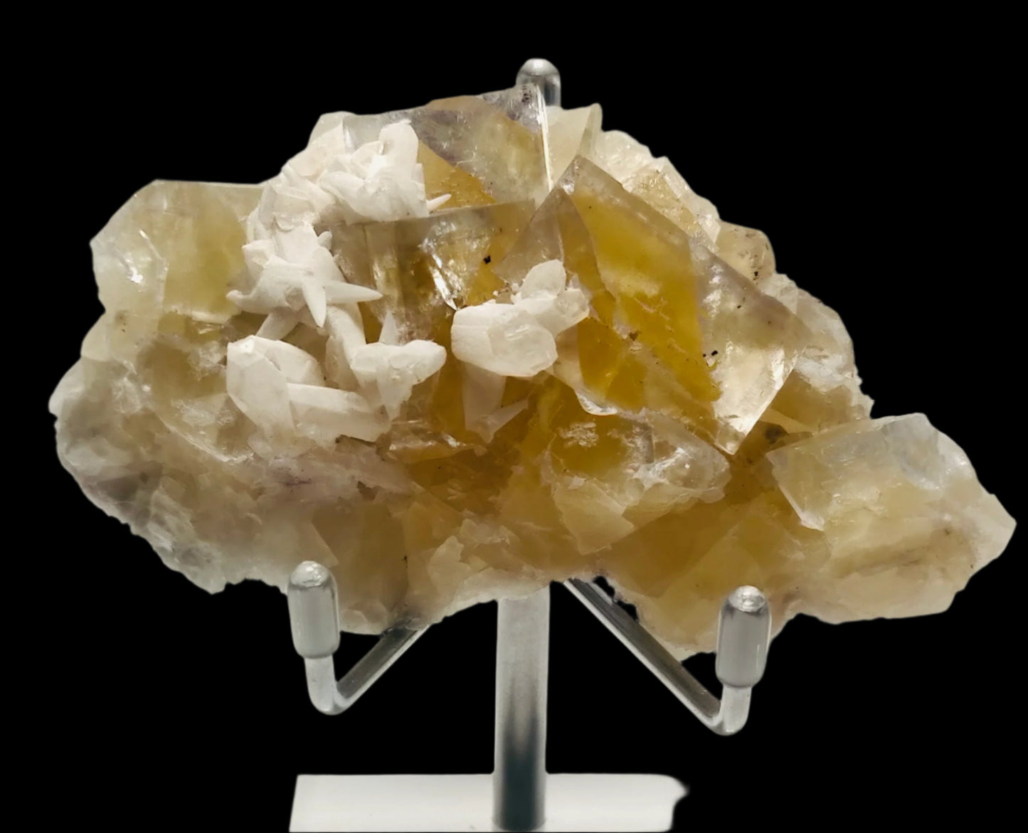 Fluorite with Calcite from Minerva No. 1 Mine, Cave-in-Rock, Illinois