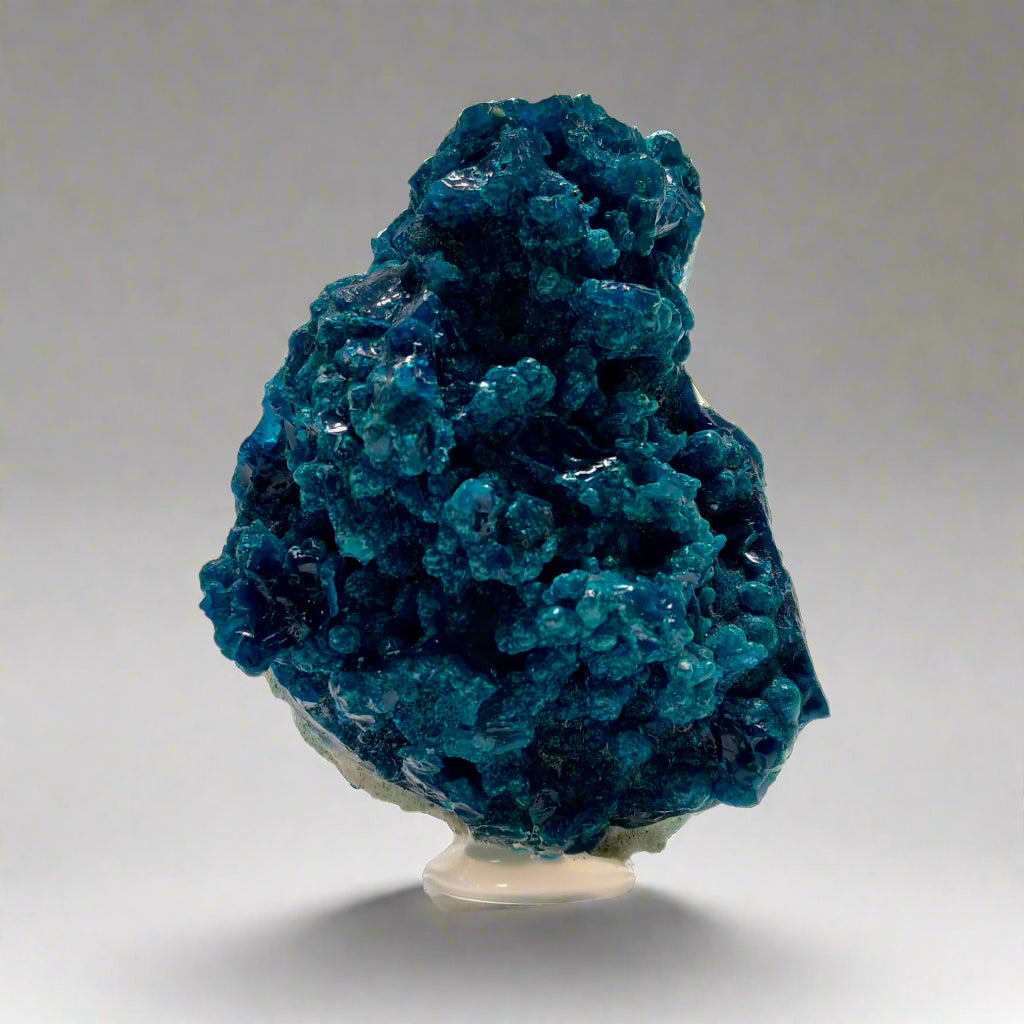 Lustrous Deep Blue Botryoidal Chrysocolla – Cunyari Mine, Peru (80g, 49mm)