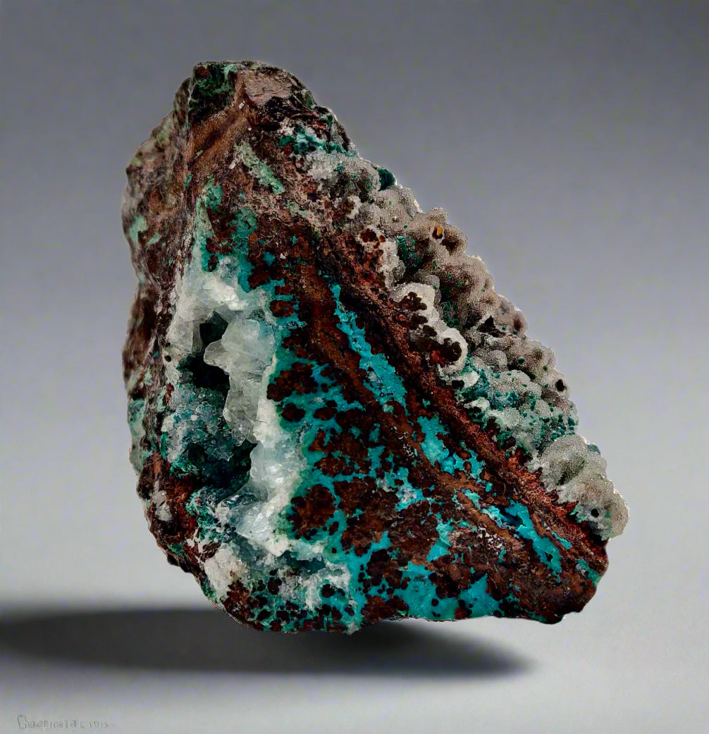 Druzy Botryoidal Chrysocolla, Ojuela Mine, Mapimi, Durango, Mexico