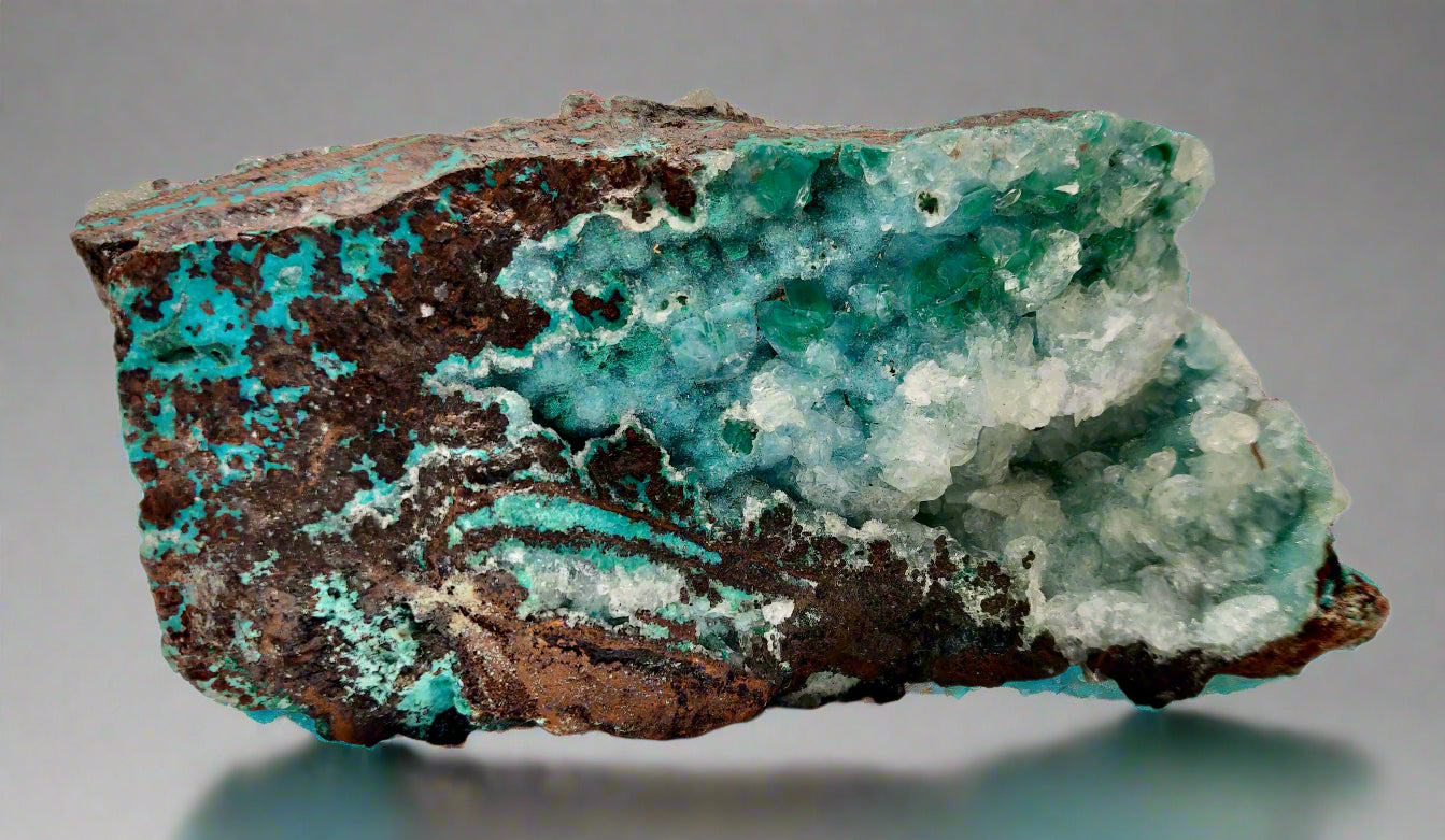 Druzy Botryoidal Chrysocolla, Ojuela Mine, Mapimi, Durango, Mexico