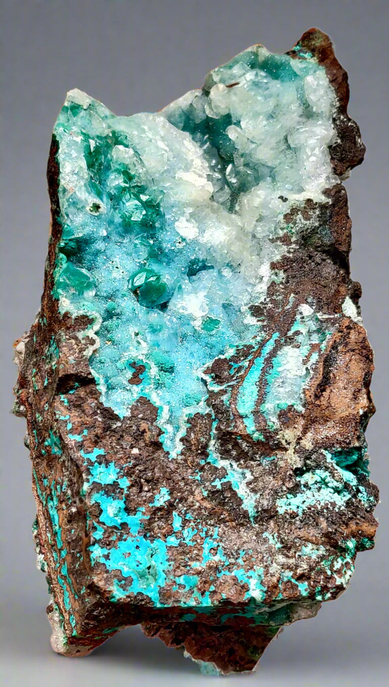 Druzy Botryoidal Chrysocolla, Ojuela Mine, Mapimi, Durango, Mexico