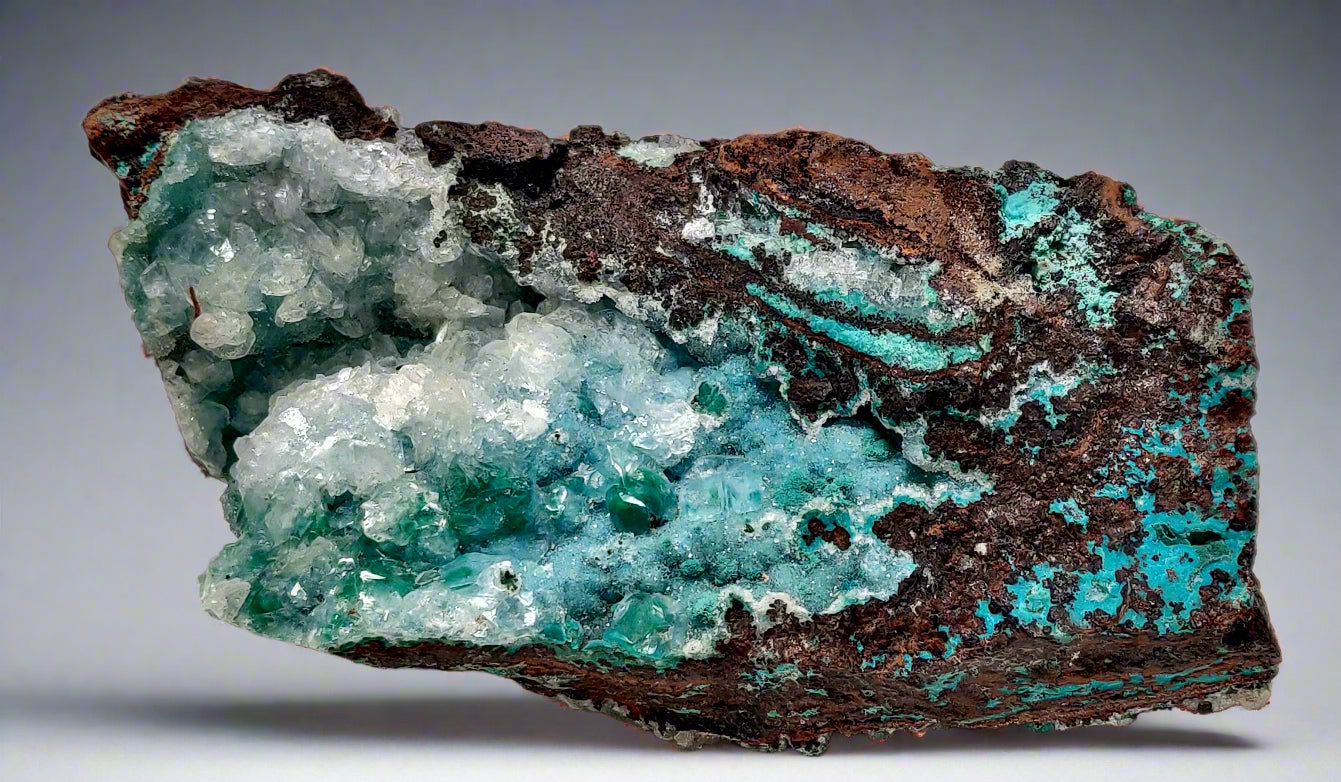 Druzy Botryoidal Chrysocolla, Ojuela Mine, Mapimi, Durango, Mexico