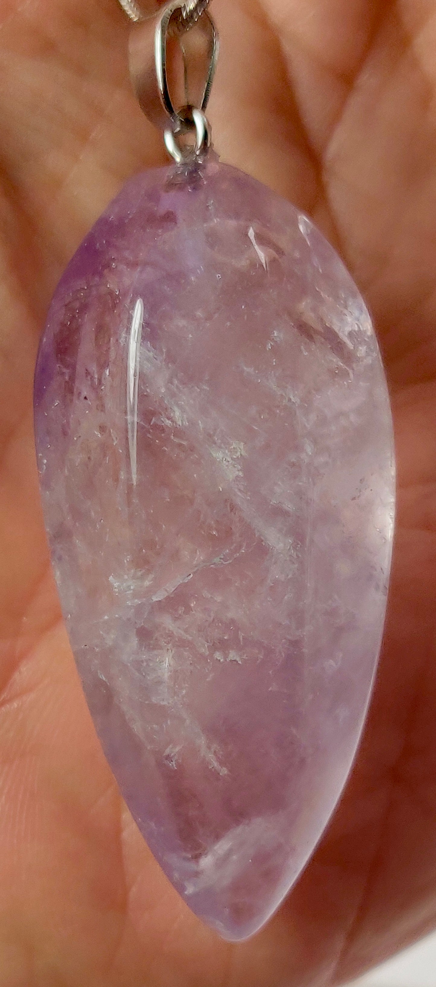 Teardrop Amethyst Pendant with 18" chain
