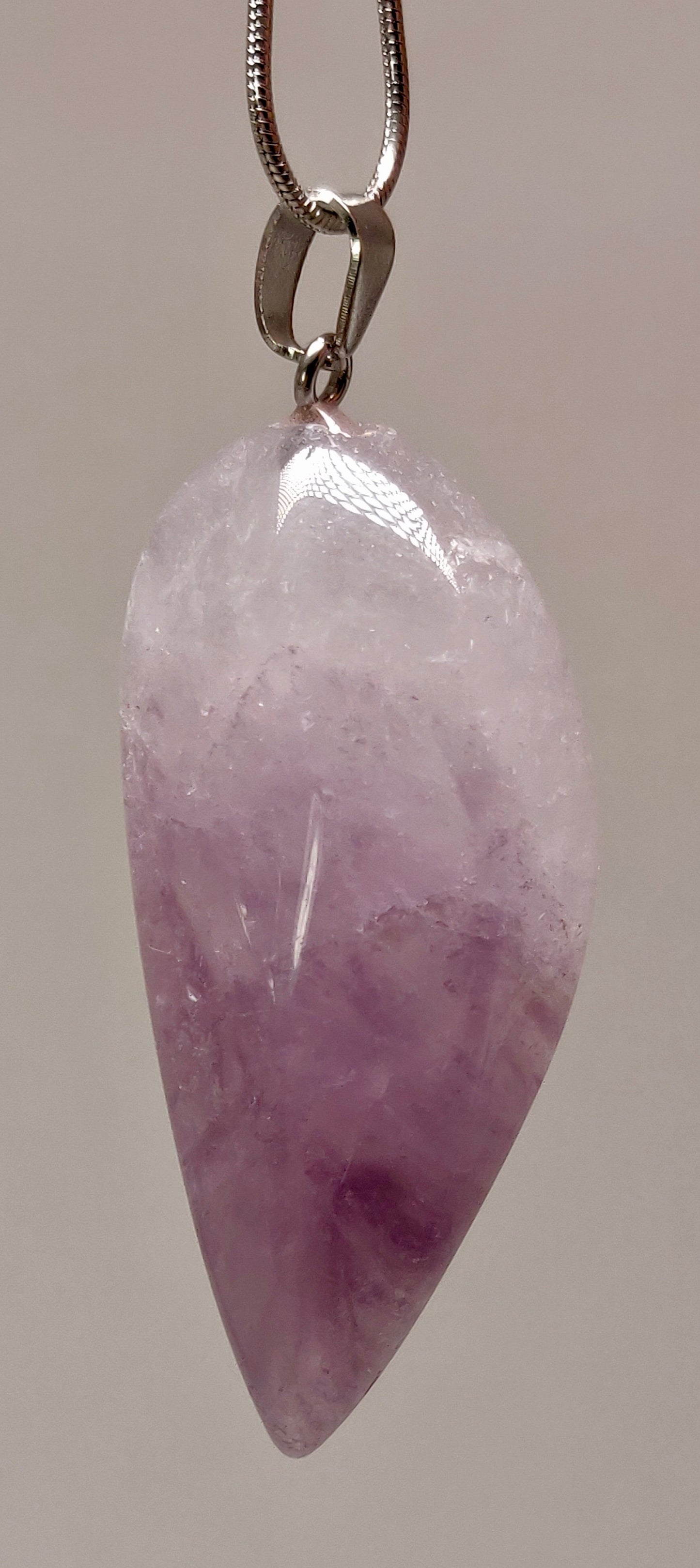Teardrop Amethyst Pendant with 18" chain