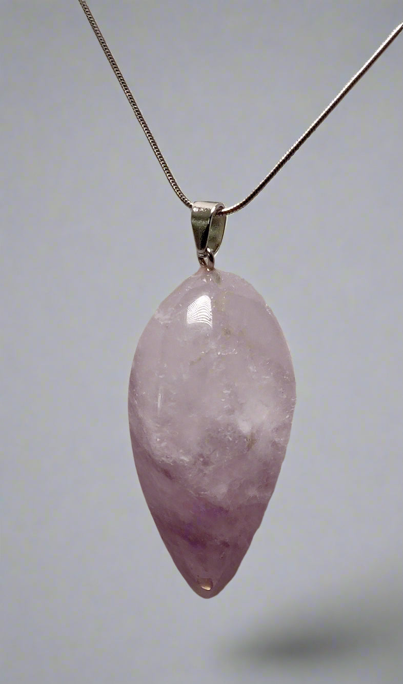 Teardrop Amethyst Pendant with 18" chain