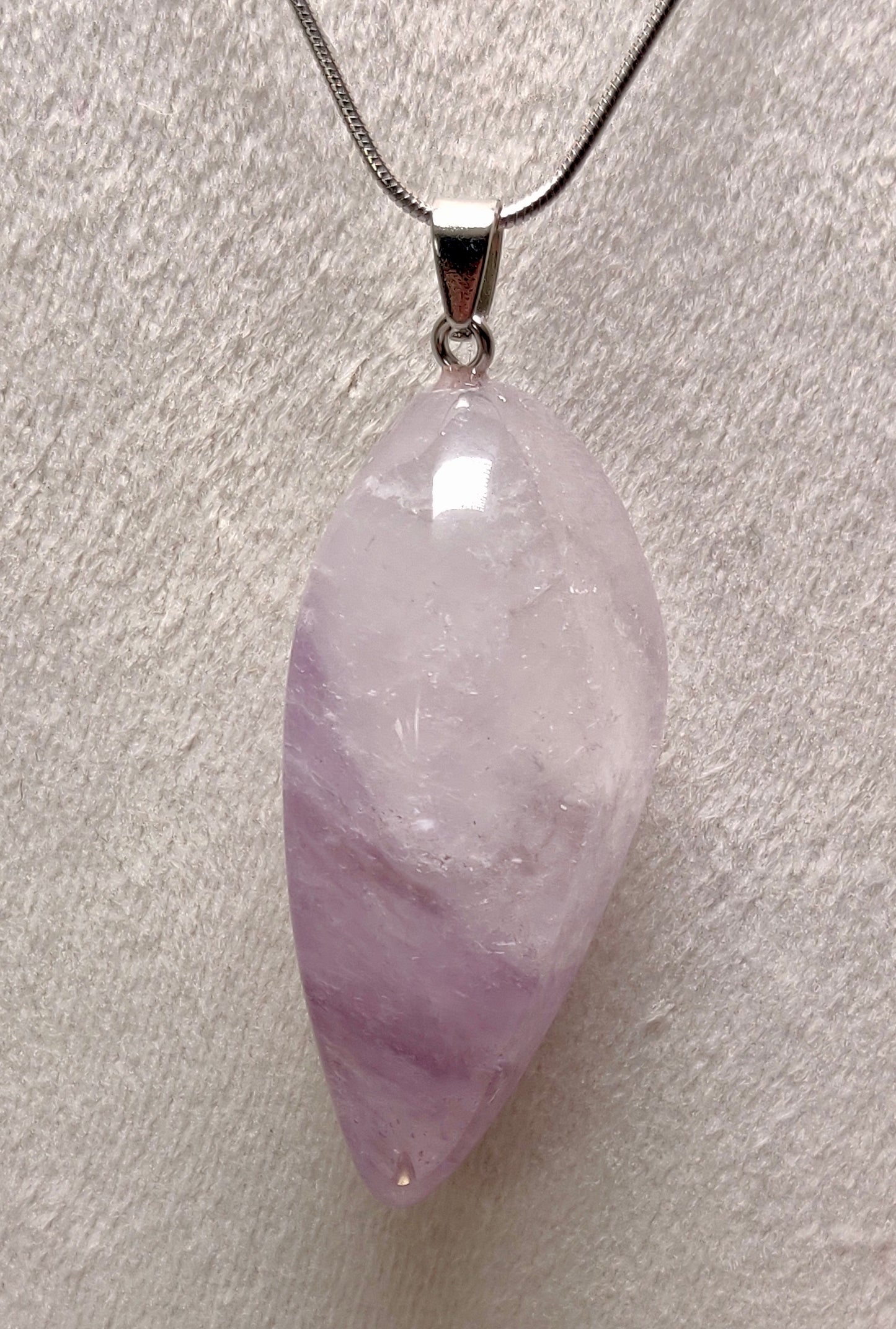 Teardrop Amethyst Pendant with 18" chain