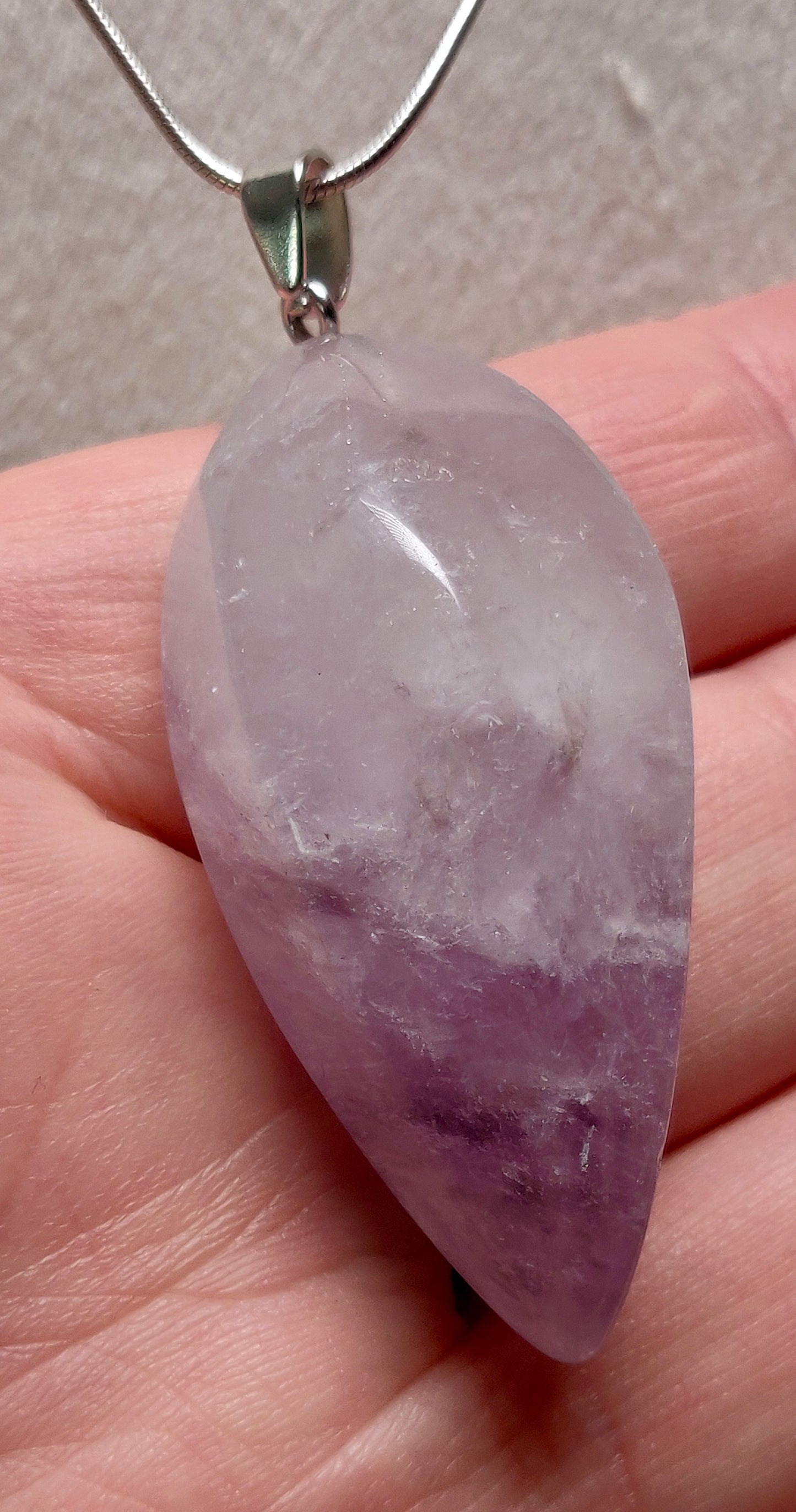 Teardrop Amethyst Necklace with 18" Chain