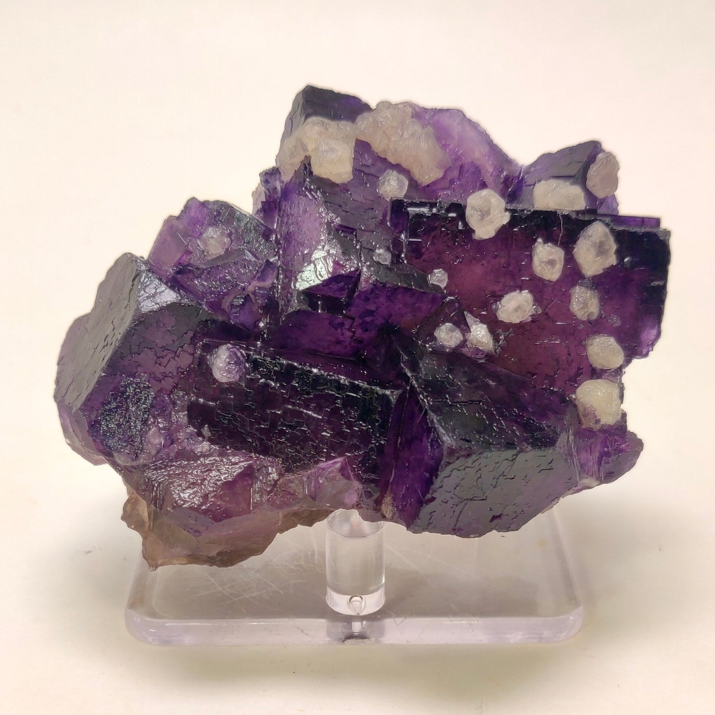 Purple Fluorite w/ Quartz - Annabel Lee Mine, Hardin Co., IL, USA