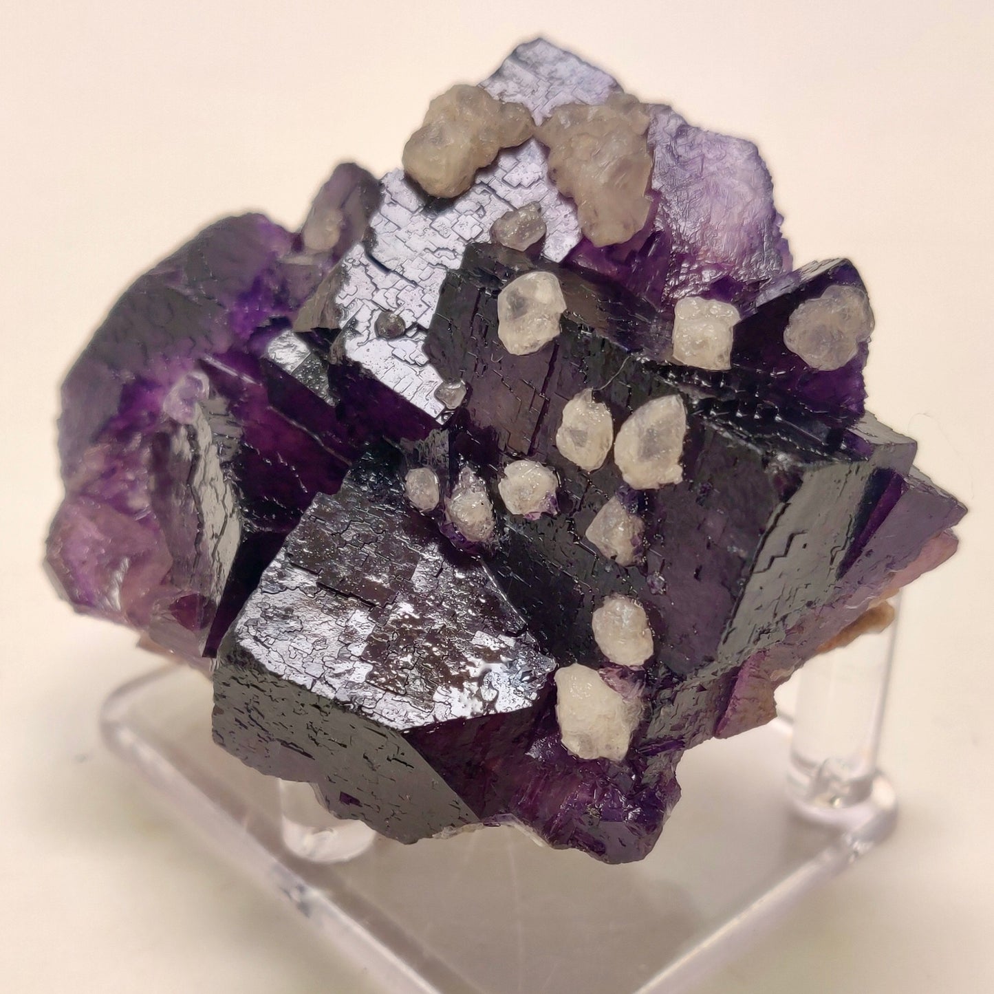 Purple Fluorite w/ Quartz - Annabel Lee Mine, Hardin Co., IL, USA