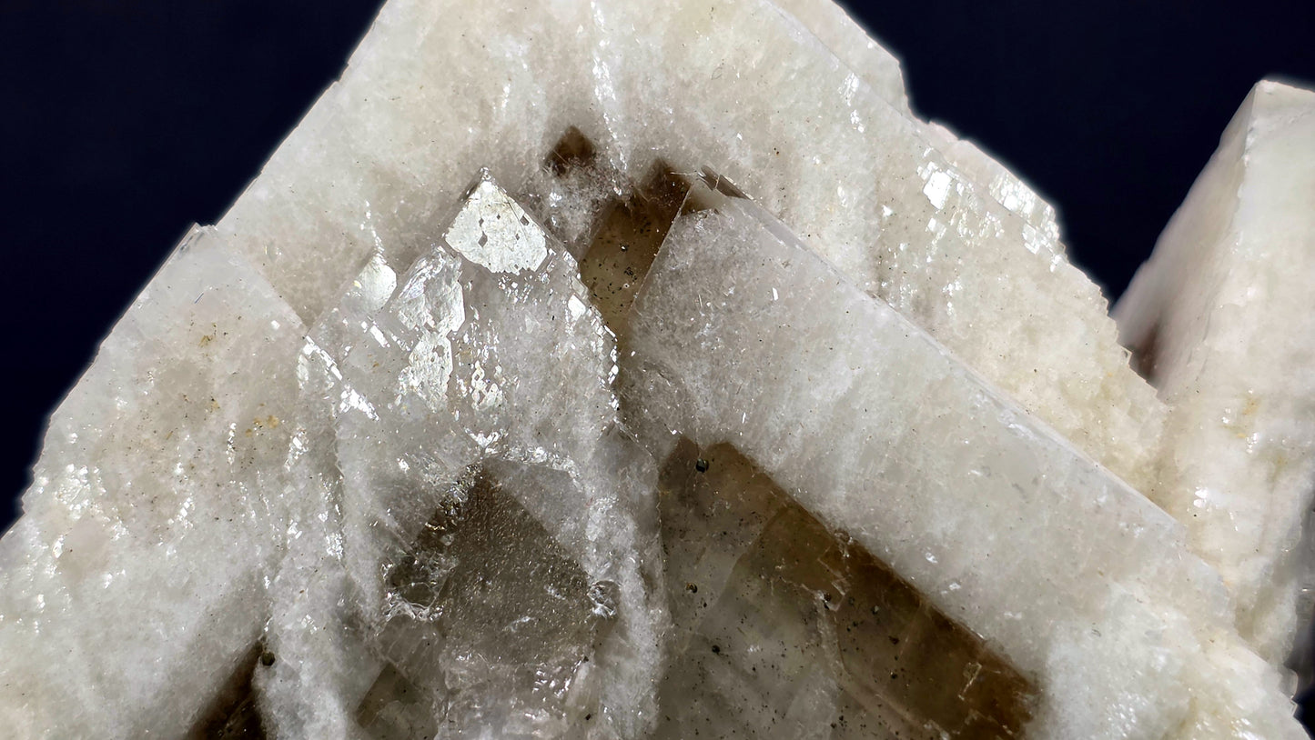 A small cabinet-sized mineral specimen of baryte from the Xiefang Mine, China.