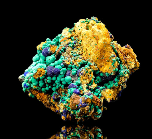 Botryoidal Azurite & Malachite Specimen – Morenci Mine, Arizona – 1990's Old Stock