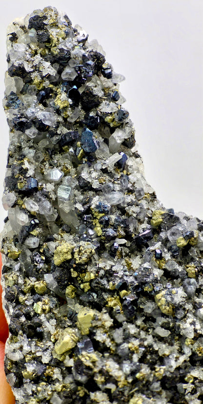 Historic Peruvian Bournonite, Chalcopyrite & Quartz – Ex-Richard V. Cain Collection