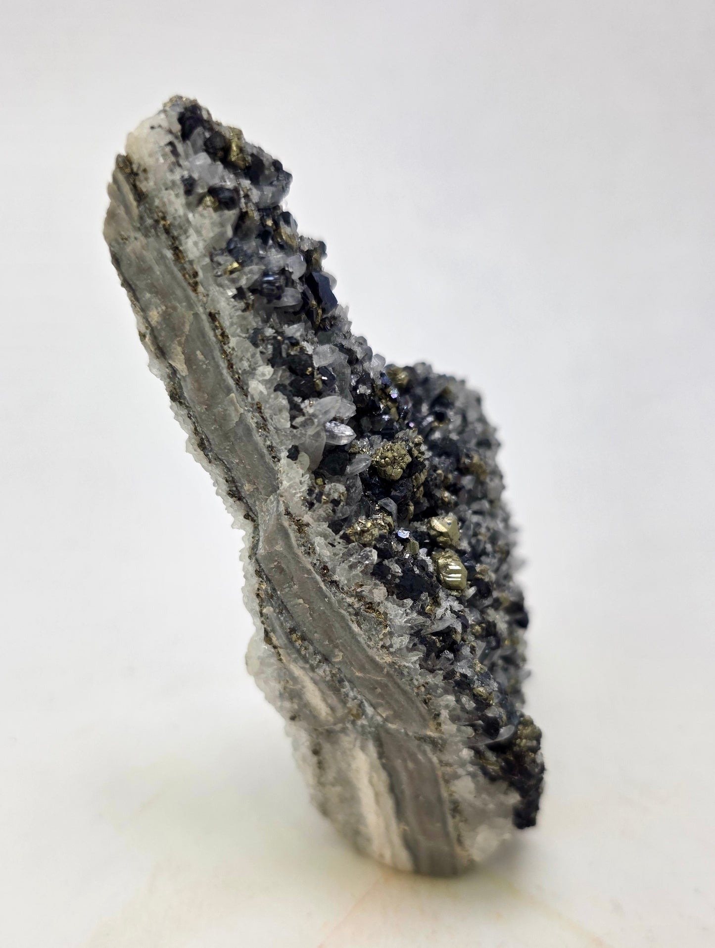 Mineral specimen on a white background