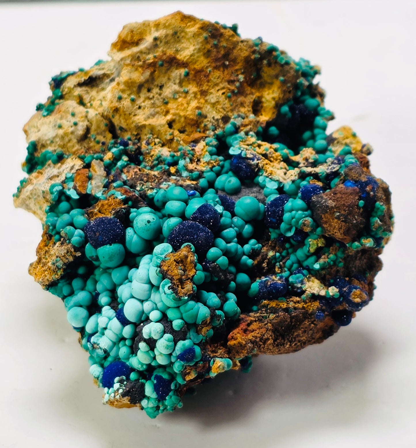 Botryoidal Azurite & Malachite Specimen – Morenci Mine, Arizona – 1990's Old Stock